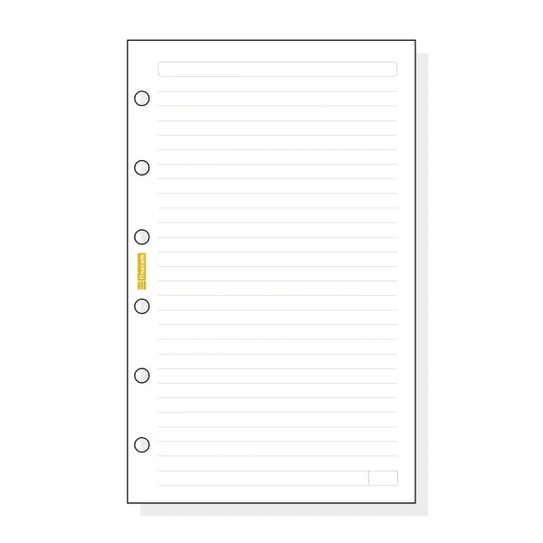 Finocam C341 Recambio para Agendas Classic - Lineas Guia - Formato 603 - 79x127x5mm - Color Blanco