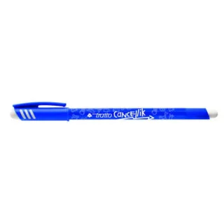 Tratto Cancellik Boligrafo de Bola - Tinta Borrable - Trazo 0.4mm - Doble Goma - Color Azul · Pack de 12 uds.