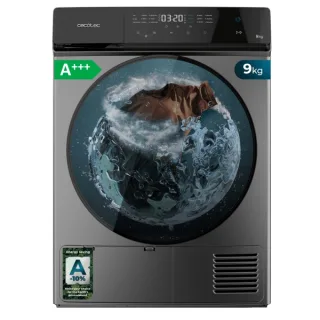 Cecotec Bolero DressCode Dry 9400 Inverter Steel Secadora con Bomba de Calor de 9kg - 15 Programas - Tambor de Acero Inoxidable - Motor Inverter - Programable - Bloqueo de Seguridad - Color
