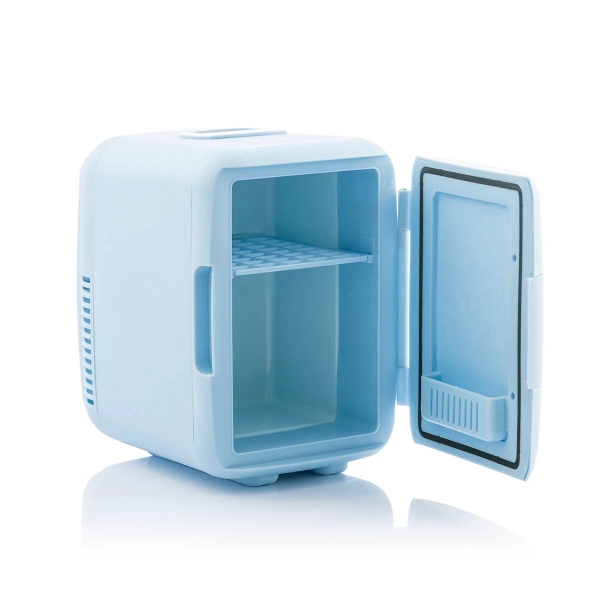 Innovagoods Mini Nevera para Cosmeticos - 48W - Capacidad 4L - Cable Extraible de 1.75m - Temperatura Regulable - Funcion Calor de 60 a 80ºC - Adaptador 12V - 18.5x25.2x23cm - Color Azul