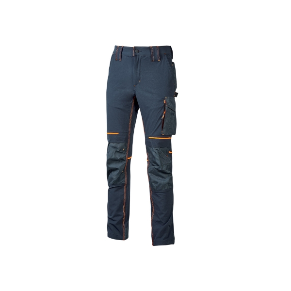 Upower Atom Pantalon de Trabajo con Tejido 4 Vias Stretch - Talla 2XL - Repelente al Agua, Transpirable, Bolsillos Multifuncionales, Proteccion de Rodillas Certificada, Costuras Reforzadas -