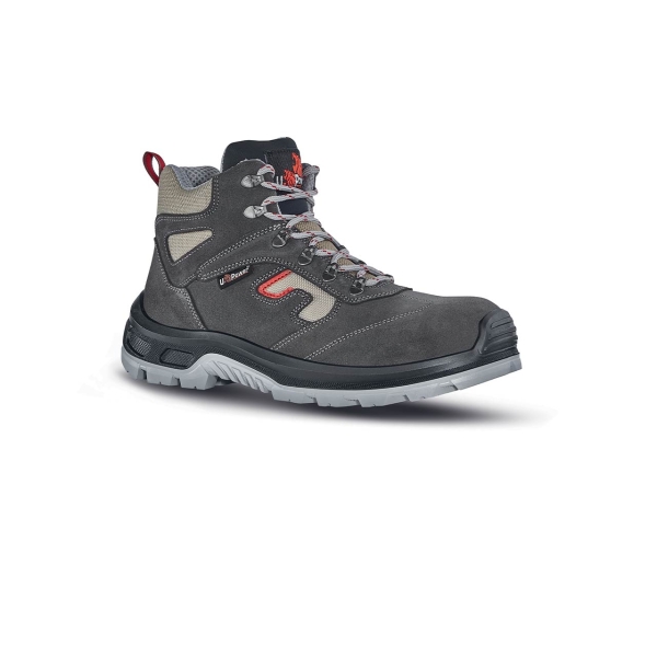 Upower Check L Botines de Seguridad - Talla 35 - Empeine Gamuza Suave, Textile Ultra Transpirable, Puntal Composite, Antiperforacion, Antideslizante, Suela Doble Capa PU, Proteccion S1P FO S