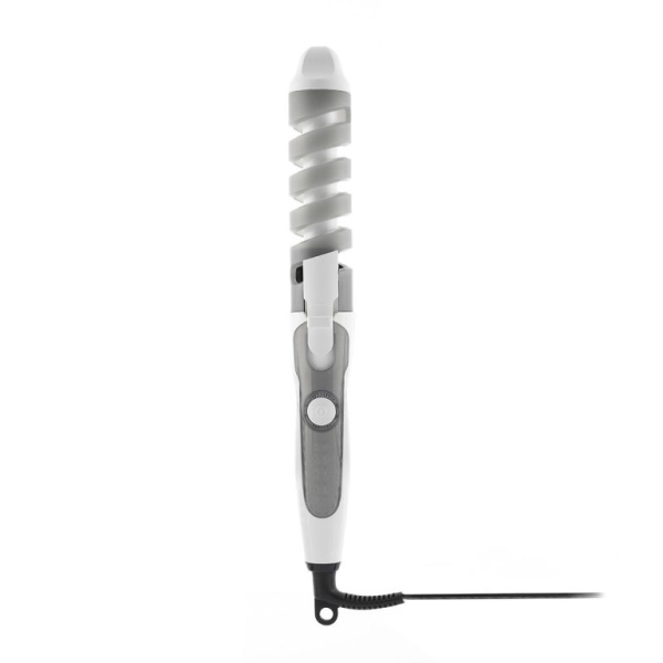 Innovagoods Spihair Rizador Ceramico en Espiral - Potencia 35W - Cable 2m - Temperatura 190ºC - 36mm de Diametro - 33x4.4x3.9cm - Color Blanco y Gris