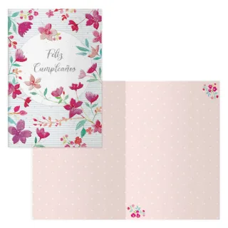 Dohe Pack de 6 Tarjetas de Felicitacion de Cumpleaños - 11.5x17cm - Impresion a Todo Color - Estampaciones con Pelicula de Color - Estampacion en Seco - Papel Offset Blanco de 300gr - Incluy