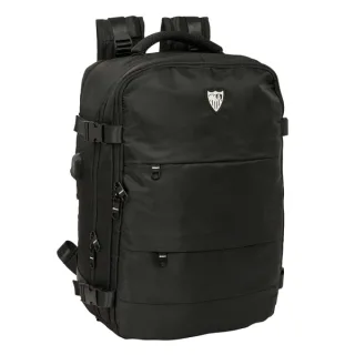 Safta Sevilla FC Mochila de Cabina - Bolsillo para Portatil hasta 15.6" - Organizadores - Portabotellas - Bolsillos Frontales - USB - Zapatillero - Espalda Transpirable - 290x190x440mm - Col