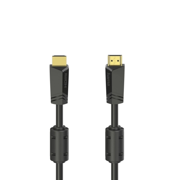 Hama Essential Cable HDMI 4K Macho - Longitud 10m- Soporta ARC - Terminales Chapados en Oro - Ethernet - Velocidad hasta 18Gbps - Blindaje Completo - Color Negro