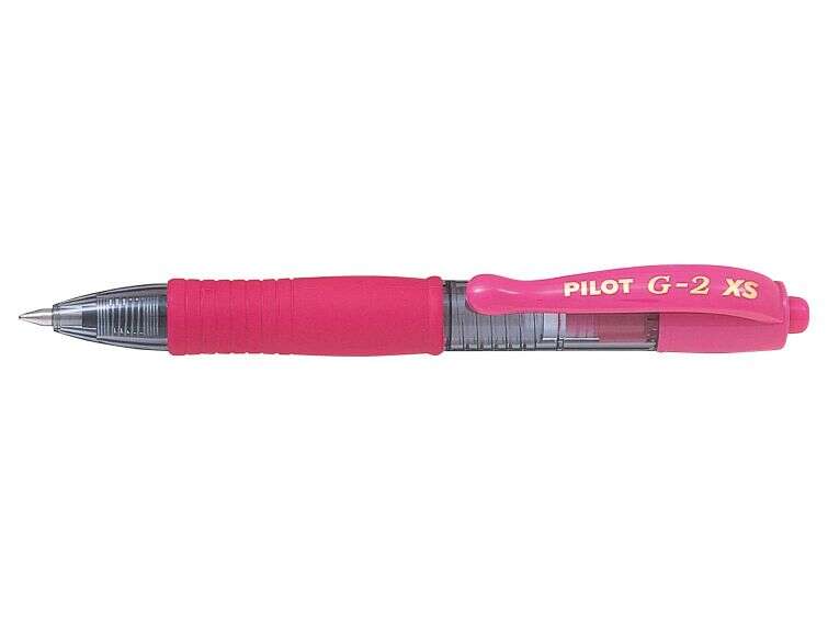 Pilot Boligrafo de Gel G2 Pixie XS Retractil - Punta de Bola Redonda 0.7mm - Trazo 0.32mm - Grip Ergonomico - Color Rosa · Pack de 12 uds.