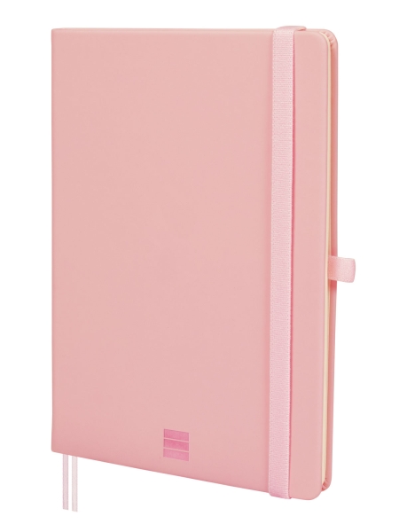 Finocam Nexo Cuaderno de Tapa Dura - 72 Hojas - Formato A5 - 148x210mm - Papel Crema de 80g/m2 - Liso - Bolsillo Interior - Cierre con Goma - Hojas Microperforadas - Color Rosa