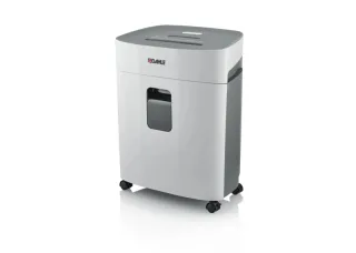 Dahle PaperSAFE 380 Destructora de Papel Manual Corte en Particulas P-4 - Destruye hasta 15 Hojas - Papelera de 25L - Con Ruedas - Apta para Papel, Tarjetas, Cd´s - Color Gris