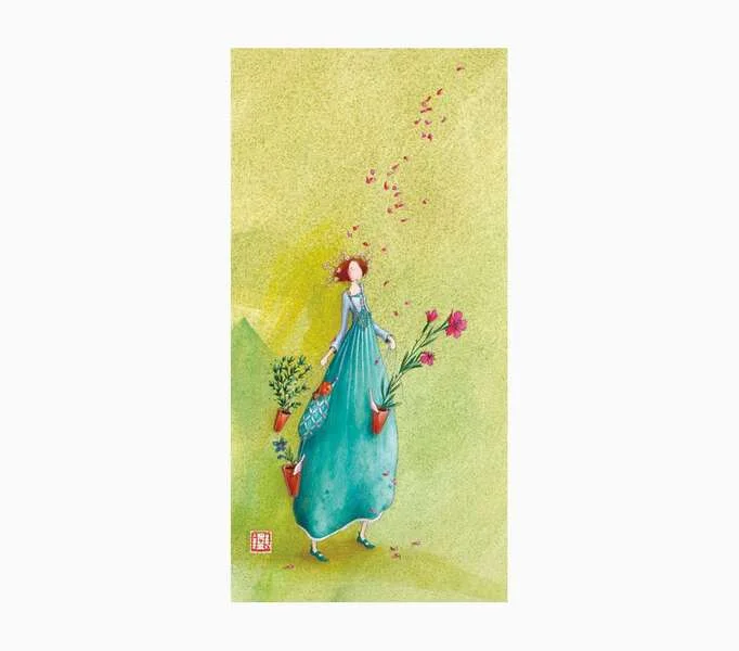 Pictura Gaëlle Boissonnard Tarjeta Doble - Acabado en Barniz de Relieve UV Grueso - Laminado Mate de Tacto Suave - 10.5x21cm - Papel con Certificacion FSC