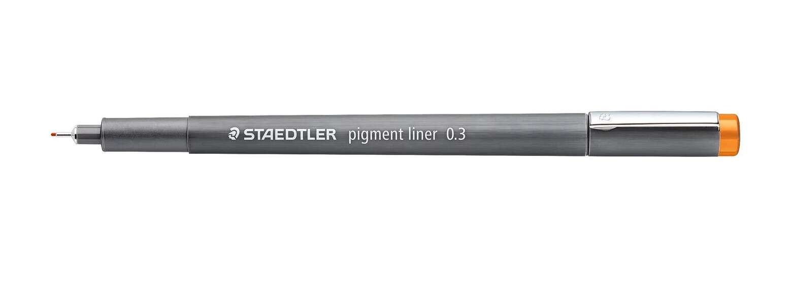 Staedtler Pigment Liner 308 Rotulador Calibrado - Trazo 0.3mm - Secado Rapido - Color Marron Claro · Pack de 10 uds.