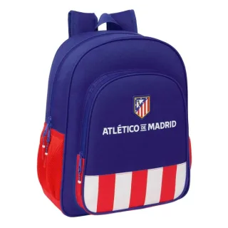 Safta Atletico de Madrid Mochila - Adaptable a Carro - Bolsillos Laterales - Doble Tirador - Hombreras Acolchadas - Asa Superior - 15L - 320x120x380mm - Color Azul Marino