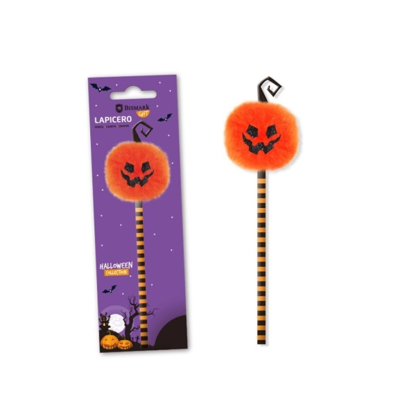 Bismark Lapiz Diseño Calabaza - Pompon Suave con Forma de Calabaza · Pack de 12 uds.