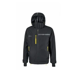 Upower Wink Chaqueta de Trabajo de Invierno - Talla 2XL - Acolchado de Grafeno, Impermeable, Capucha Regulable, Multibolsillos, Detalles Reflectantes, Proteccion DPI1 - Color Negro Carbon