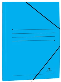 Mariola Carpeta de Carton Estucado con Solapas Folio 500gr/m2 - Medidas 34x25x1cm - Cierre con Goma Elastica - Color Azul · Pack de 20 uds.