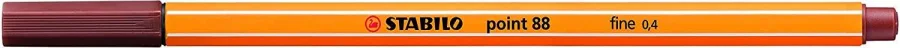 Stabilo Point 88 Rotulador de Punta Fina de Fibra - Trazo de 0.4 mm - Tinta con Base de Agua - Color Siena · Pack de 10 uds.