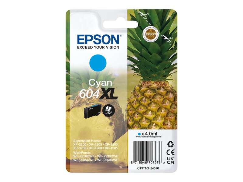 Epson 604XL Cyan Cartucho de Tinta Original - C13T10H24010