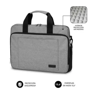 Subblim Maletin para Ordenador Portatil - Diseño Elegante para Portatiles de hasta 15,6" - Sistema de Proteccion Air Padding - Doble Cremallera - Compartimentos Separados - Gran Capacidad de