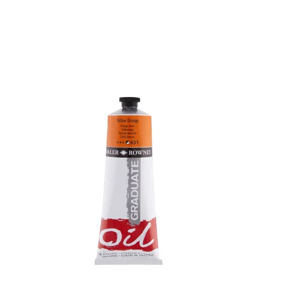 Daler Rowney Graduate Pintura al Oleo - Tubo de Aluminio - 220ml - Color Amarillo Anaranjado