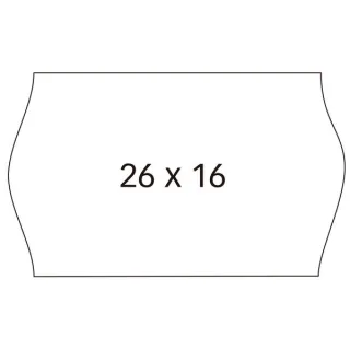 Apli Pack con 6 Rollos de 1.000 Etiquetas Blancas para Maquinas Etiquetadoras de Precios de 2 Lineas - Tamaño 26x16mm - Adhesivo Permanente - Compatibles con Modelos 101419 y 102365