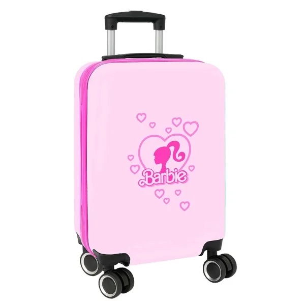 Safta Barbie Painterly Maleta Trolley de Cabina 20” - Cierre con Candado - Interior Forrado - Asa Flexible de PVC - Ruedas Giratorias - Ajustable - 40.1L - 345x200x550mm - Color Rosa
