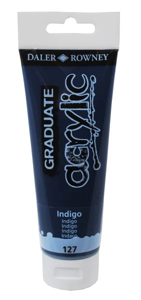 Daler Rowney Graduate Pintura Acrilica - Tubo de Plastico - 120ml - Color Indigo