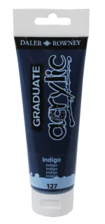 Daler Rowney Graduate Pintura Acrilica - Tubo de Plastico - 120ml - Color Indigo