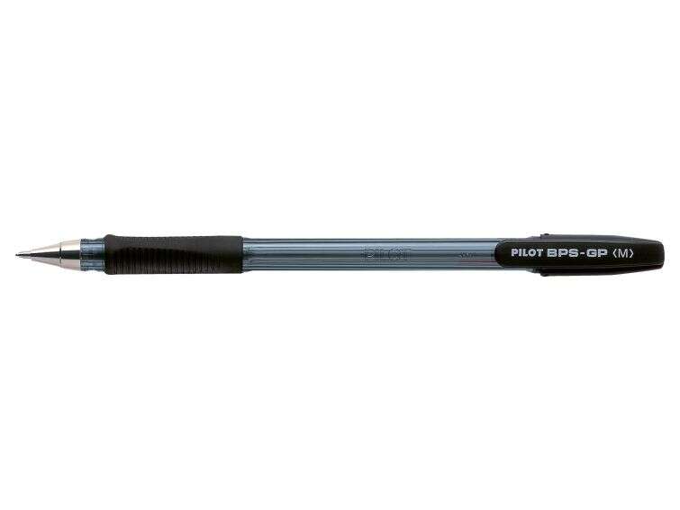 Pilot BPS-GP Boligrafo de Bola - Punta Mediana de 1mm - Trazo de 0.4mm - Recargable - Color Negro · Pack de 12 uds.