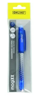 Online MagiXX Classic Boligrafo de Tinta Gel Borrable - Trazo de 0.7mm - Cartucho Reemplazable - Presentado en Blister - Uso Ambidiestro - Color Azul · Pack de 6 uds.