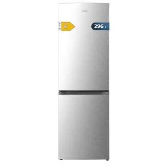 Cecotec Bolero CoolMarket Combi 296 DF Inox Frigorifico Combi - Capacidad 296L - Luz LED - Defrost - Congelacion Ultrarapida - Cajon para Frutas y Verduras - 185x60x60cm - Color Blanco