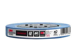 3M Cinta de Enmascarar Profesional - Multisuperficie - 18mm x 50m - 100% PEFC - Color Azul