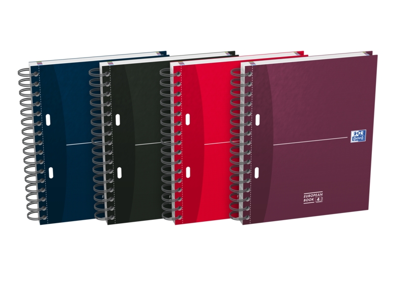 Oxford Office Essentials Europeanbook A5+ Tapa Extradura - 100 Hojas - Tamaño 4 5x5 - Colores Surtidos · Pack de 5 uds.