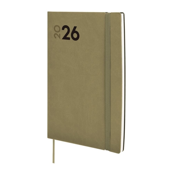 Finocam Dynamic Mara Agenda Profesional - Anual 2026 - Tapa Blanda - Cierre con Goma Elastica - Formato Y10 - 144x11x208mm - Semana Vista Horizontal - Color Verde