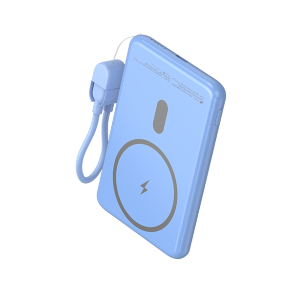 Leotec Powerbank Inalambrico 5.000 mAh - PD 20W - Qi 15W - Color Azul