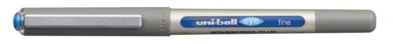 Uni-ball Eye Fine UB-157 Boligrafo de Tinta Liquida - Punta de Bola 0.7mm - Tinta Resistente al Agua y Luz - Sistema de Control de Tinta - Color Azul Claro · Pack de 12 uds.