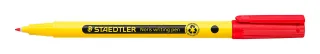 Staedtler 307 Noris Writing Pen Rotulador de Punta Fina - Trazo 0.6mm Aprox - Tinta Base de Agua - Cuerpo Fabricado en un 97% de Plastico Reciclado - Color Rojo · Pack de 10 uds.