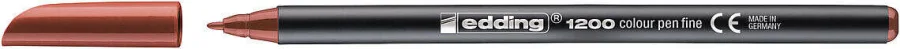 Edding 1200 Rotulador - Punta Redonda - Trazo 1mm - Tinta con Base de Agua - Color Marron · Pack de 10 uds.