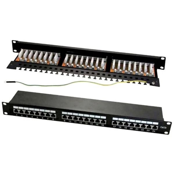 WP Patch Panel de 24 Puertos RJ45 Cat. 6A STP 1U - Color Negro