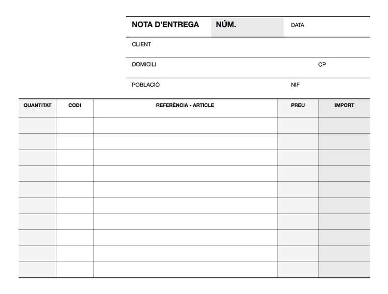 Apli A-79 CAT Talonario Entrega 1/8 Apaisado Duplicado Catalan - Papel Autocopiativo - Color Blanco · Pack de 10 uds.