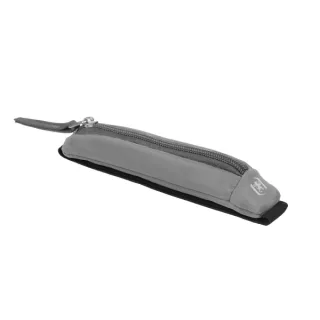 Oxford Executive Estuche Compacto - Goma Elastica para Cuadernos - Cremallera - Nailon Reciclado - 21x4.5x3.5cm - Color Gris