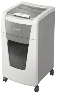 Leitz IQ 300 Autofeed P4 Destructora Automatica de Papel Corte en Particulas P-4 - Autoalimentacion 300 Hojas, Manual 10 Hojas - Papelera de 60L - Color Blanco