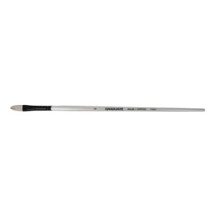 Daler Rowney Graduate Pincel para Oleo - Pelo de Cerda Natural - Mango Largo - Lengua de Gato - N°4