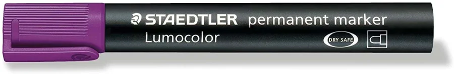 Staedtler Lumocolor 352 Rotulador Permanente - Punta Redonda - Trazo 2mm Aprox - Capuchon con Clip - Secado Rapido - Color Violeta · Pack de 10 uds.
