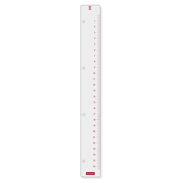 Finocam R4060 Regla para Agendas Open - Formato A4 - 50x297mm - Color Blanco