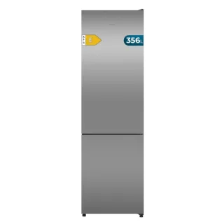 Cecotec Bolero CoolMarket Combi 356i Inox E Frigorifico Combi - Luz LED - Modo Vacaciones - Acero Inoxidable - Total Nofrost - Frio Envolvente - Cajon Humedad Regulable - 59.5x200cm - Color