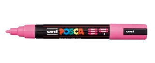 Posca PC-5M Marcador de Pintura - Punta de Bala 1.8-2.5mm - Tinta Base al Agua - Resistente a la Luz - No Permanente - Color Rosa · Pack de 6 uds.