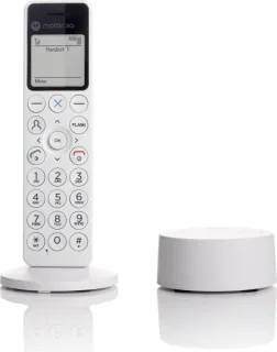 Motorola DOT411 Telefono Inalambrico Dect - Gran Pantalla LCD - Teclado Retroiluminado - Contestador Automatico Integrado - Manos Libres