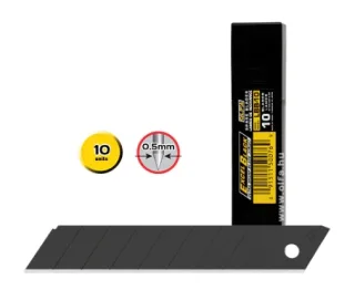 Olfa Pack de 10 Cuchillas de Respuesto Negras para Cutters Olfa - 8 Segmentos - Ancho 18mm