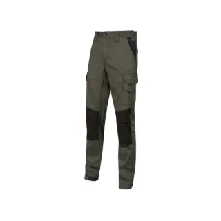 Upower Majo Pantalon de Trabajo - Talla 2XL - Algodon Elastico, Diseño Slim-Fit, Multiples Bolsillos, Proteccion Lumbar, Detalles Reforzados, Cinta Reflectante, Correa Porta Martillo - Color