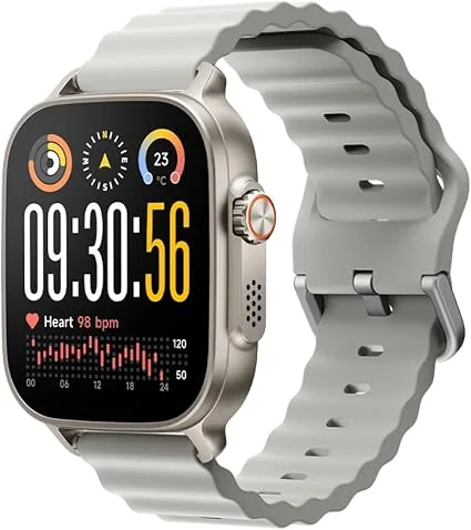 Realme Watch 5 Reloj Inteligente Smartwatch Pantalla Amoled 1,97" - IP68 - Autonomia hasta 16 Dias - Cuerpo de Aluminio - NFC - Color Plata